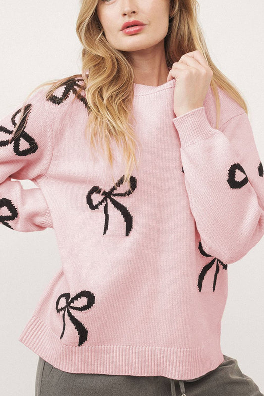 Margherita Bow Stamp Oversized Sweater | Poundton