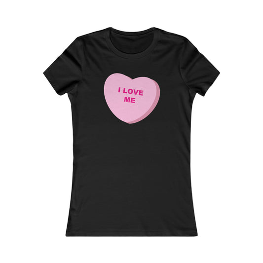 I Love Me Candy Heart Women's Fitted Graphic Tee