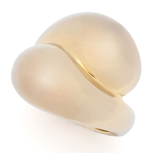 Electroform Polished Bypass Ring - Rose Gold, Yellow Gold, or Platinum Plated | Toscana Italiana