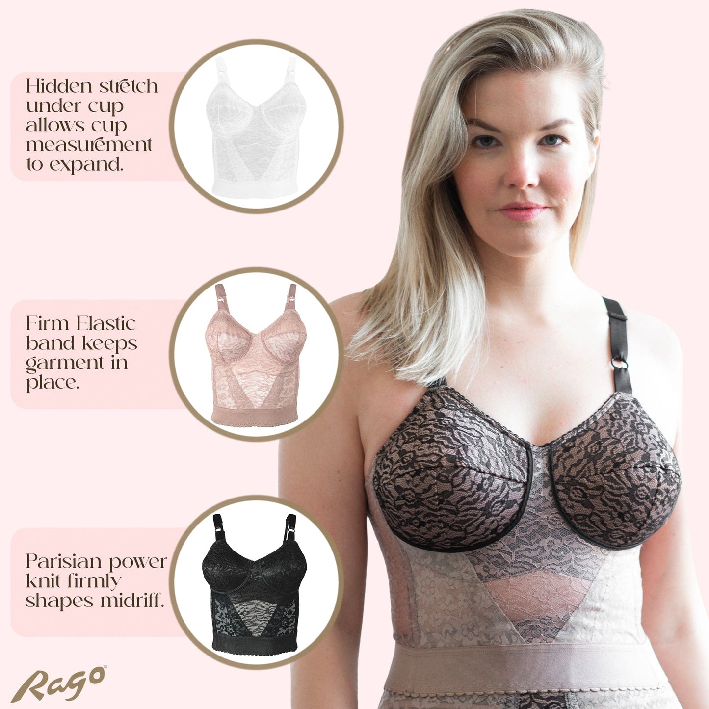 Longline Wireless Expandable Cup Bra | Rago