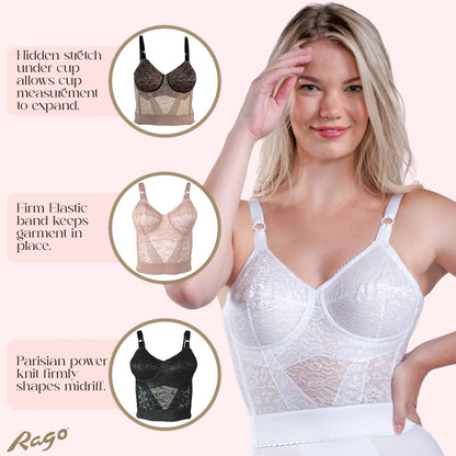 Longline Wireless Expandable Cup Bra | Rago