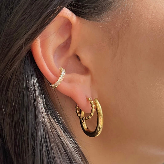 Lamora Beaded Mini Hoop Earring
