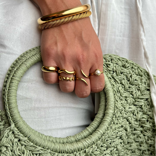 Maxine Tube Cuff Bracelet | Gold and Silver