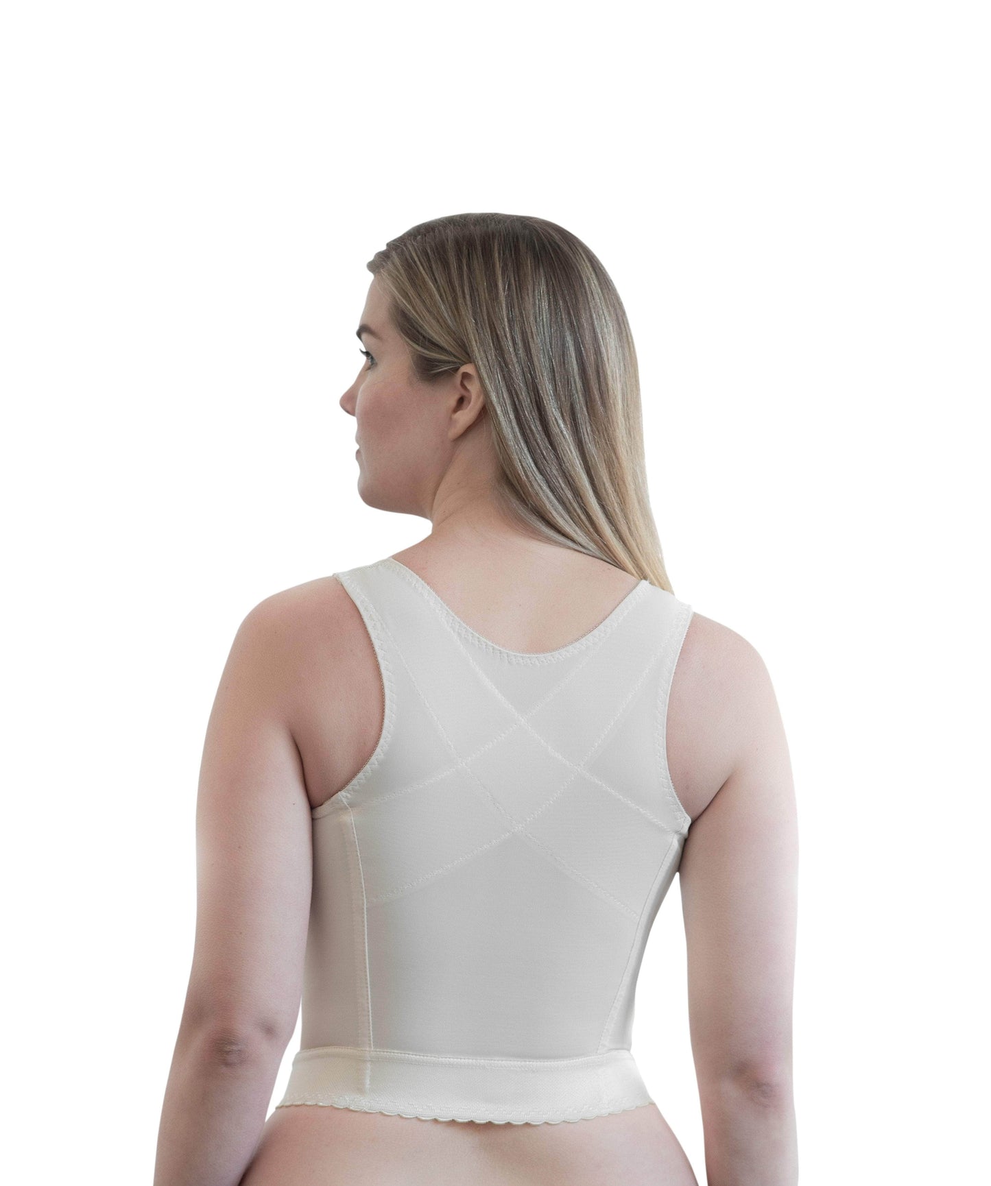 Front Closure Back Support Long Line Bra in Blush | Cortland Intimates