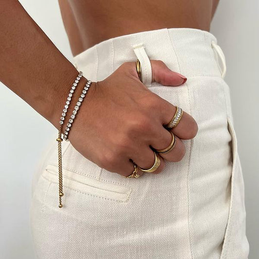 Jodie Tennis Bracelet | Gold and Silver