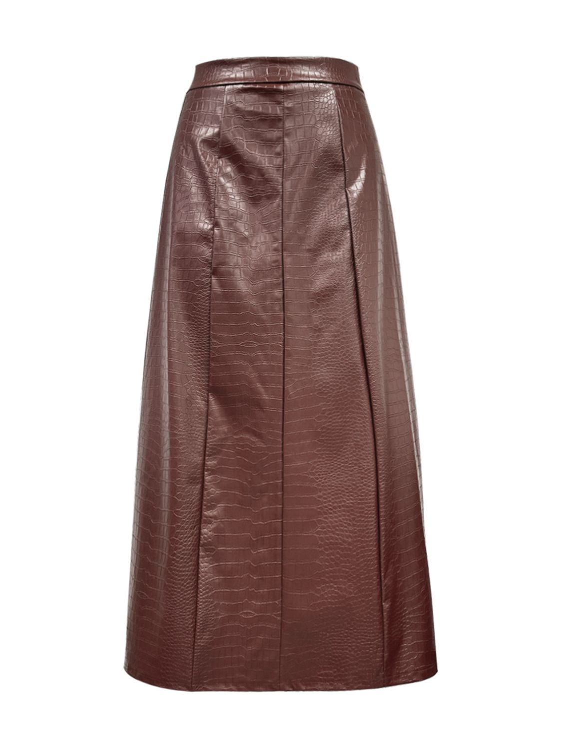 Michelle Vegan Leather High Waist Midi Skirt - 3 Colors - Poundton