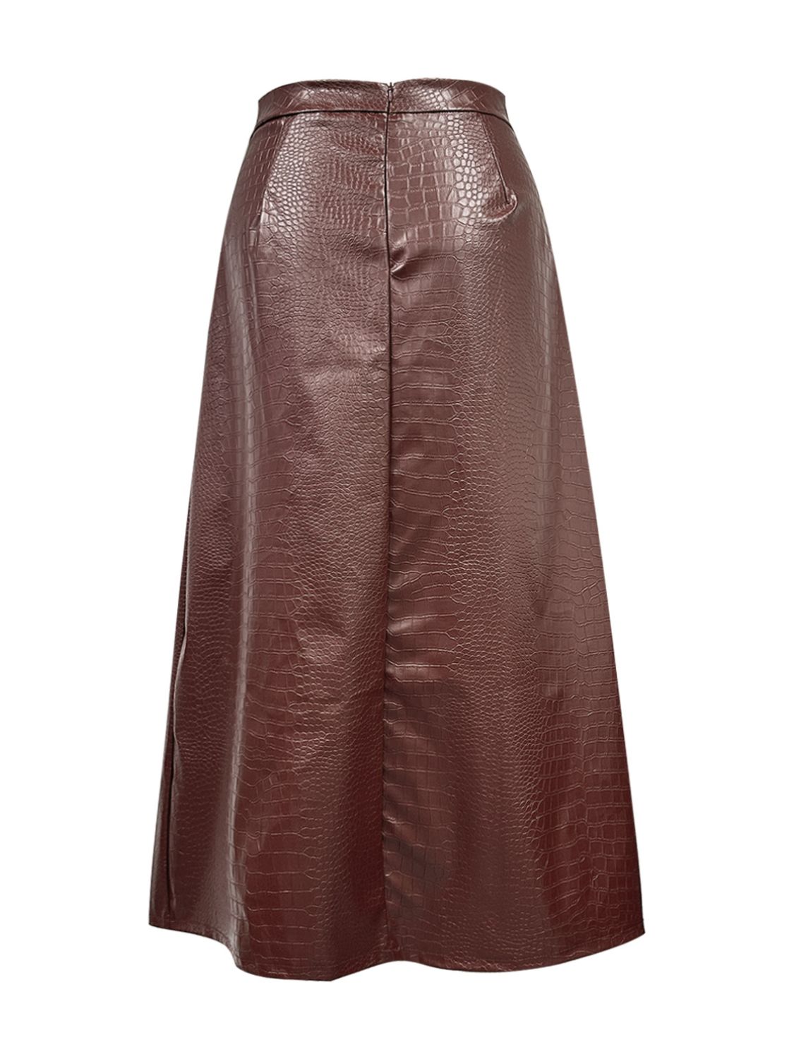 Michelle Vegan Leather High Waist Midi Skirt - 3 Colors - Poundton