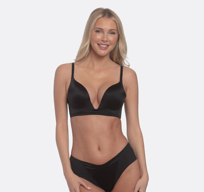 Support System Convertible Plunge Bra in Black | Pinup Girl Clothing