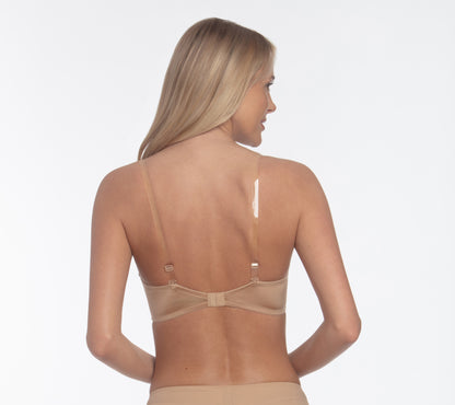 Support System Convertible Plunge Bra in Natural Beige | Pinup Girl Clothing