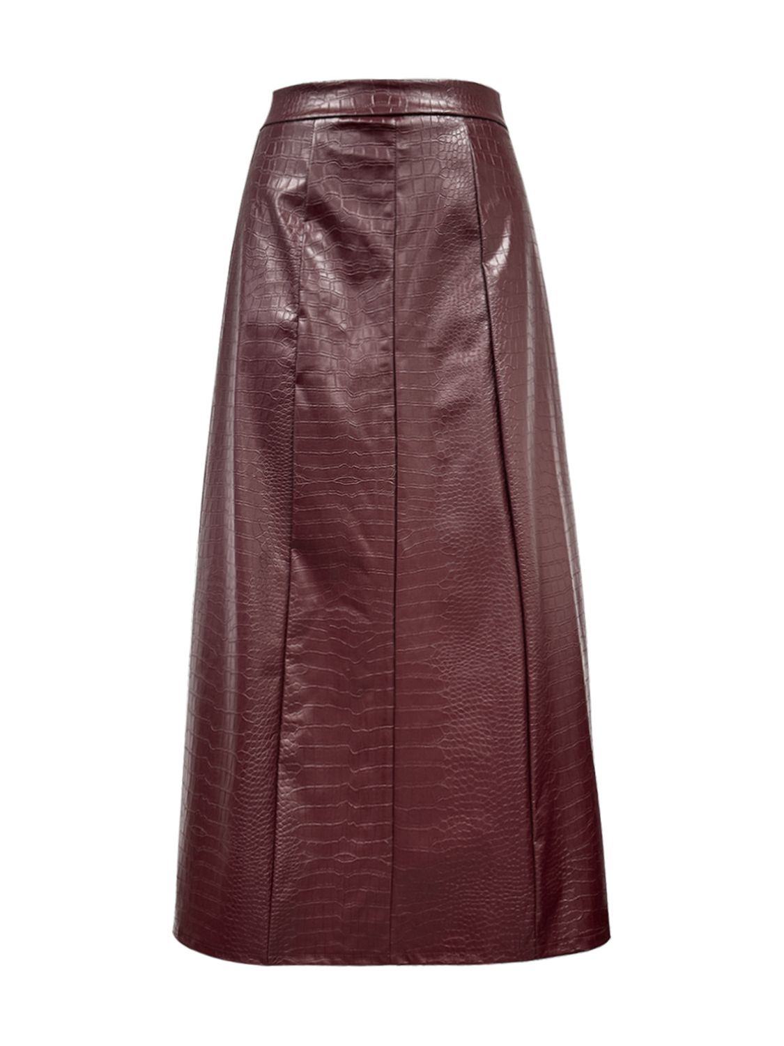 Michelle Vegan Leather High Waist Midi Skirt - 3 Colors - Poundton