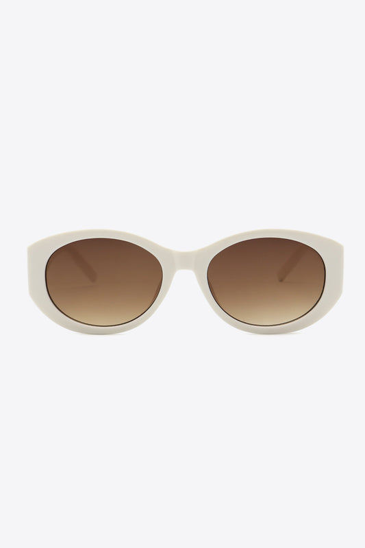 World's Your Oyster Imported UV400 Polycarbonate Oval Sunglasses